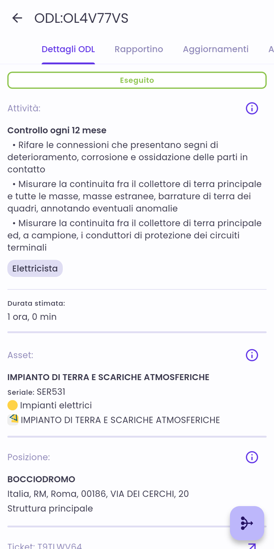 ODL eseguito dopo la firma
