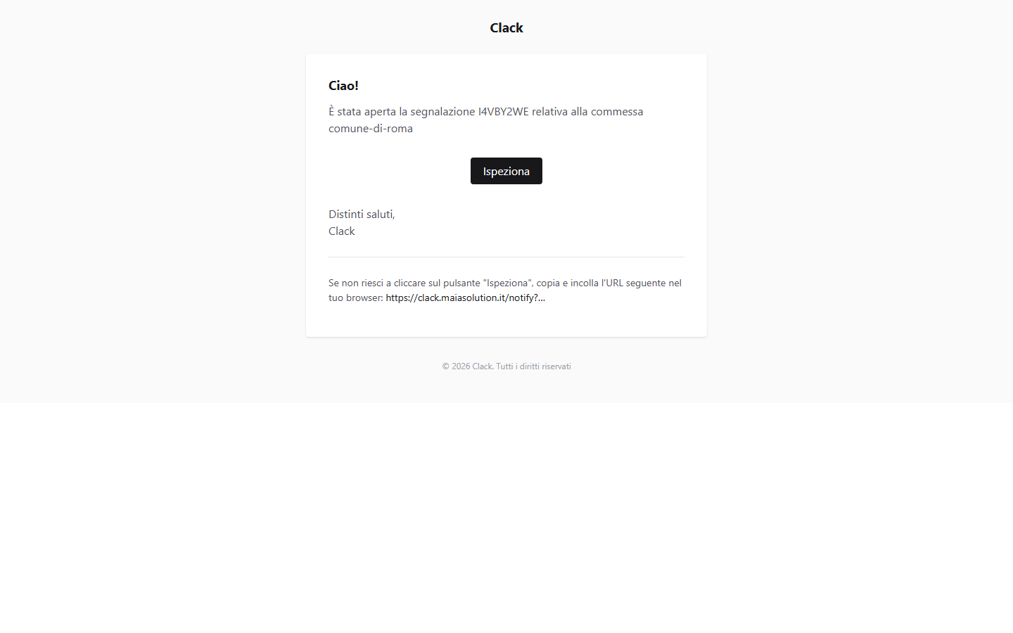 Email "Nuova segnalazione"